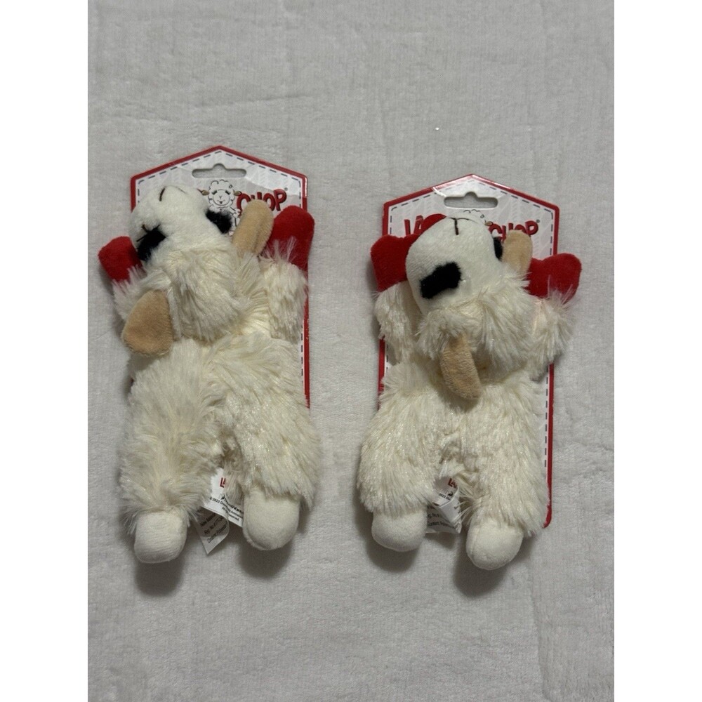 6" Soft Lamb Chop Plush Toy Perfect for All Dogs Pack of 2 Squeak Pet 48371